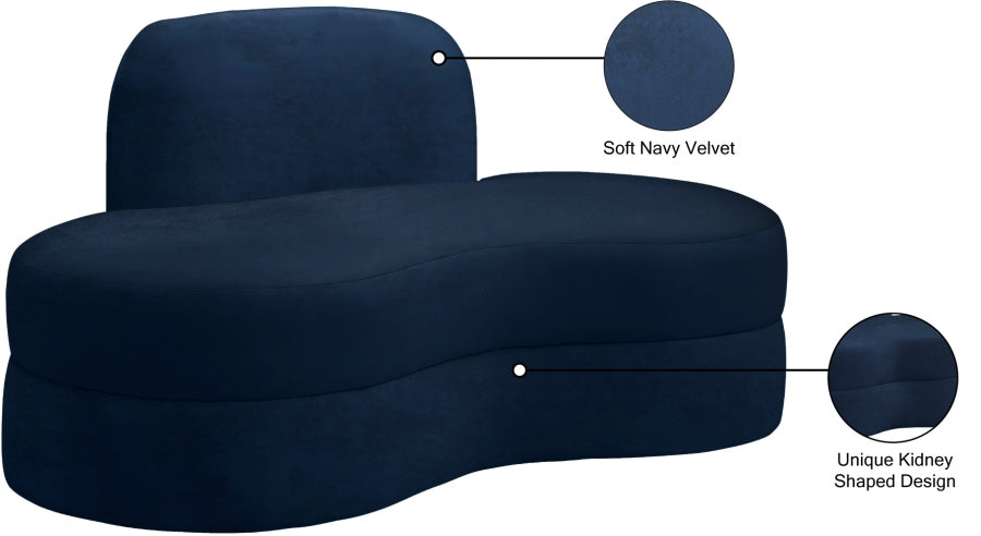 Causeuse en velours Mitzy