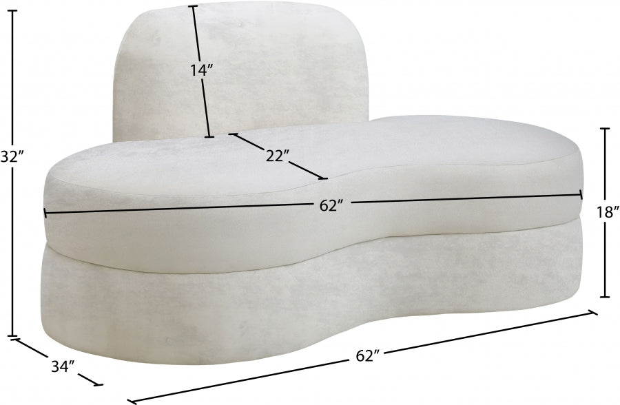 Causeuse en velours Mitzy