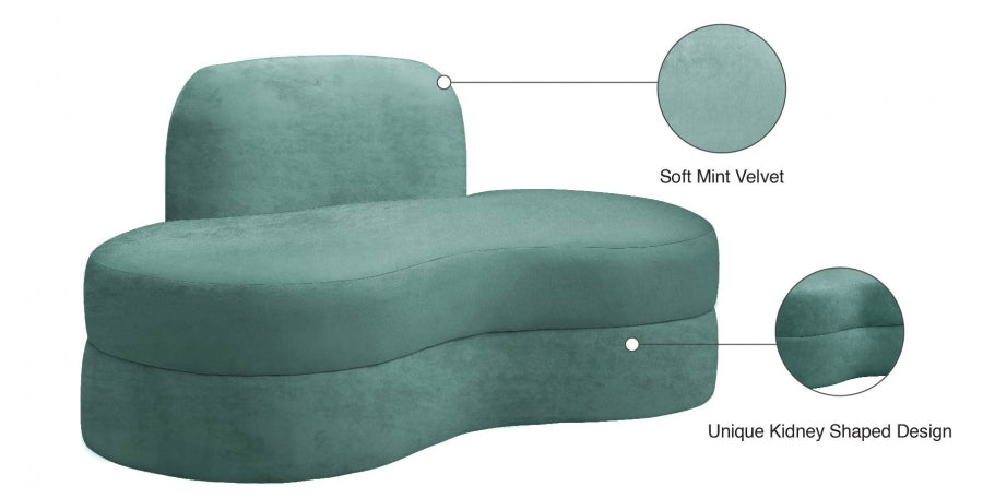 Causeuse en velours Mitzy