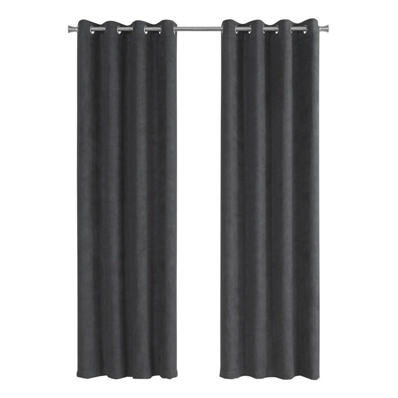 PANNEAU DE RIDEAU - 2PCS / 54"WX 84"H GRIS ASSOMBRISSANT LA PIÈCE 