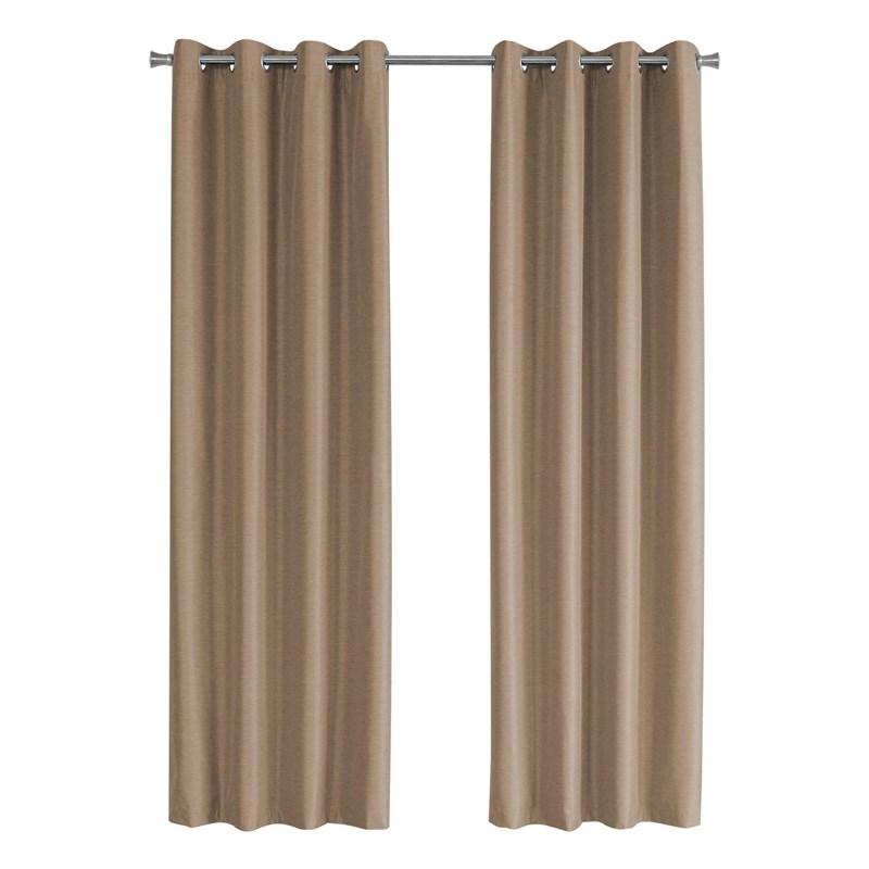 PANNEAU DE RIDEAU - 2PCS / 52"WX 95"H BRUN SOLID BLACKOUT 