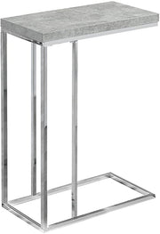 TABLE D'APPOINT - CIMENT GRIS AVEC MÉTAL CHROMÉ 