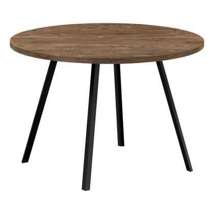 TABLE À MANGER - 48"DIA/ BOIS DE RÉCUPÉRATION BRUN / MÉTAL NOIR 