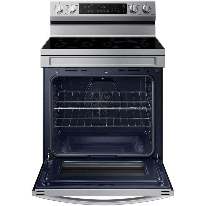Cuisinière Électrique Autonome De 6,3 Pi³ À Convection Par Ventilateur Avec Wi-Fi Et Friture À Air En Acier Inoxydable *PRODUIT NEUF* Samsung ( NE63A6511SS )