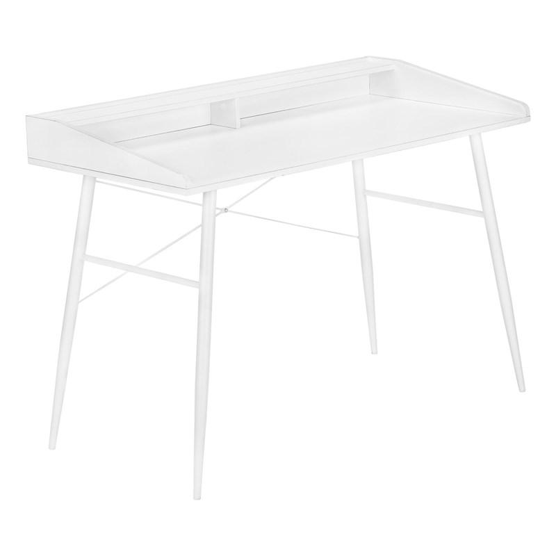 BUREAU D'ORDINATEUR - 48"L / BLANC / MÉTAL BLANC 