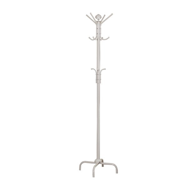 PORTE MANTEAU - 70"H / MÉTAL BLANC 