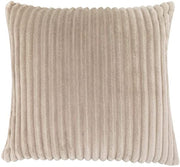 COUSSIN - 18"X 18" / STYLE CÔTELÉ ULTRA DOUX BEIGE / 1PC 