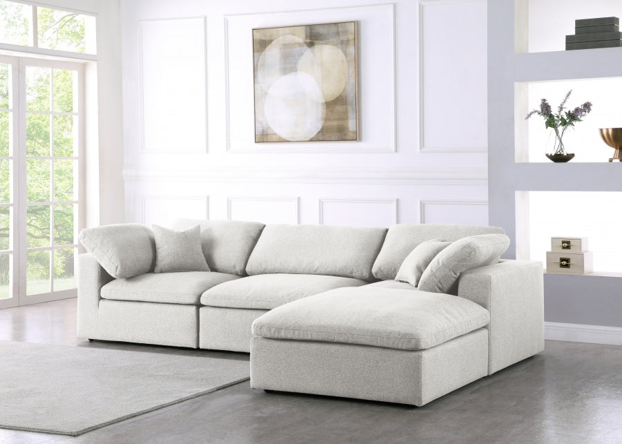 Sectionnel réversible rembourré en duvet Serene Linen Deluxe, confortable comme un nuage