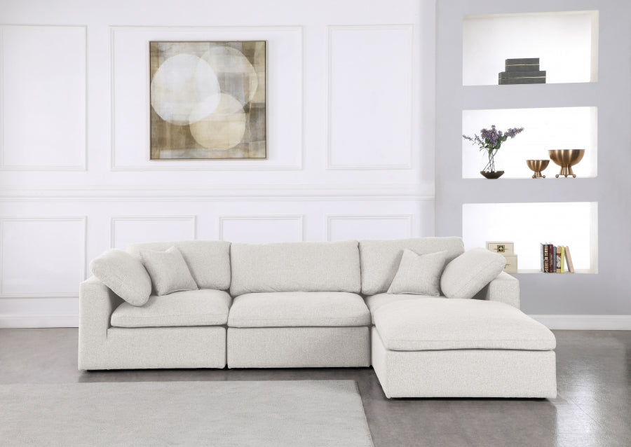 Sectionnel réversible rembourré en duvet Serene Linen Deluxe, confortable comme un nuage