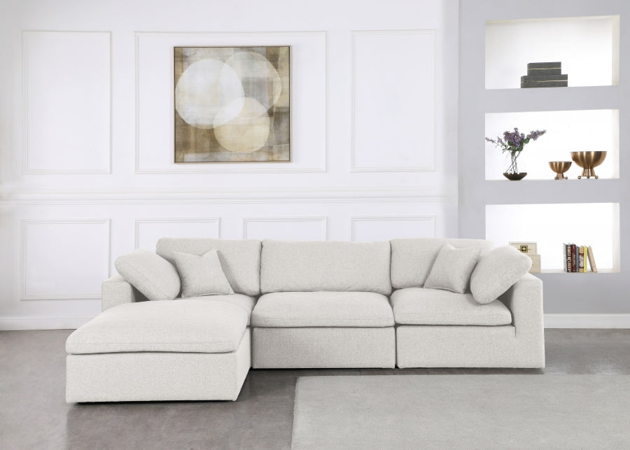 Sectionnel réversible rembourré en duvet Serene Linen Deluxe, confortable comme un nuage