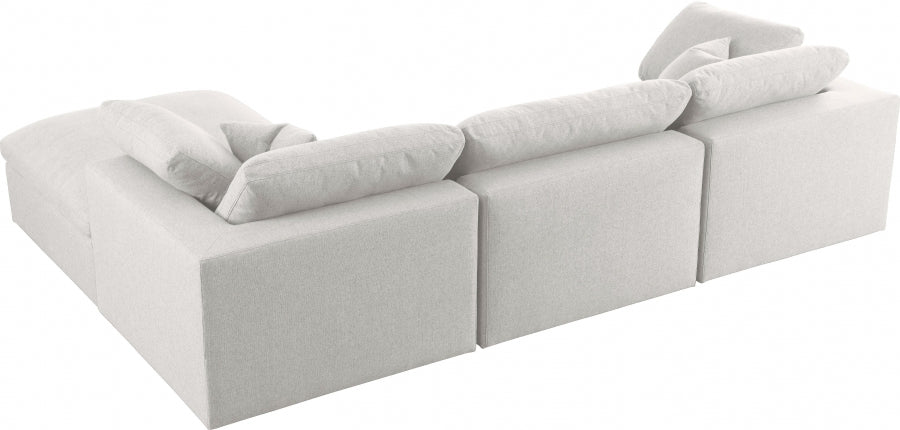 Sectionnel réversible rembourré en duvet Serene Linen Deluxe, confortable comme un nuage