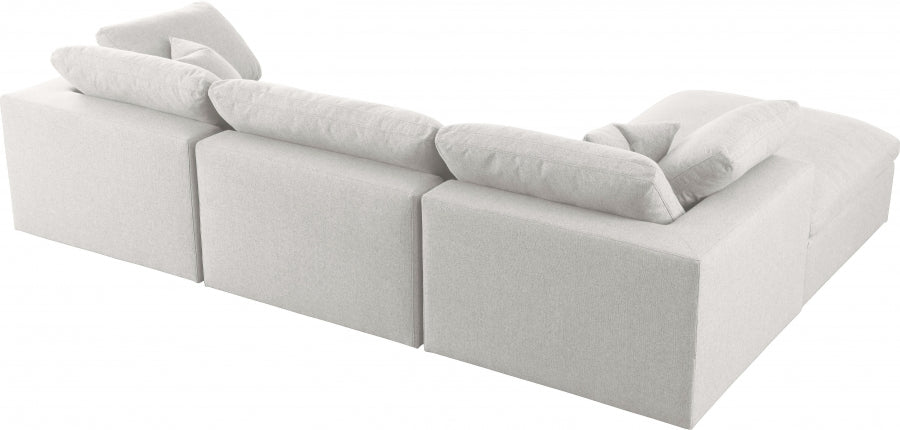 Sectionnel réversible rembourré en duvet Serene Linen Deluxe, confortable comme un nuage