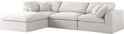 Sectionnel réversible rembourré en duvet Serene Linen Deluxe, confortable comme un nuage