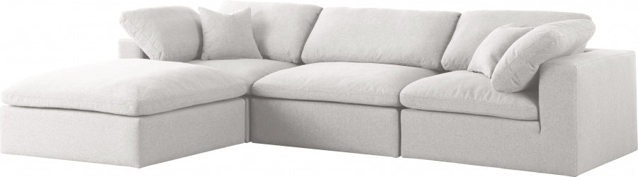 Sectionnel réversible rembourré en duvet Serene Linen Deluxe, confortable comme un nuage