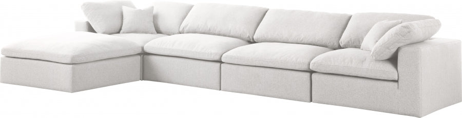 Sectionnel réversible rembourré en duvet Serene Linen Deluxe, confortable comme un nuage