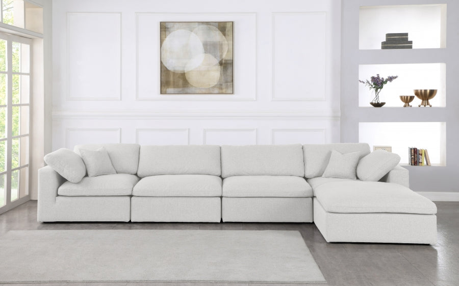Sectionnel réversible rembourré en duvet Serene Linen Deluxe, confortable comme un nuage