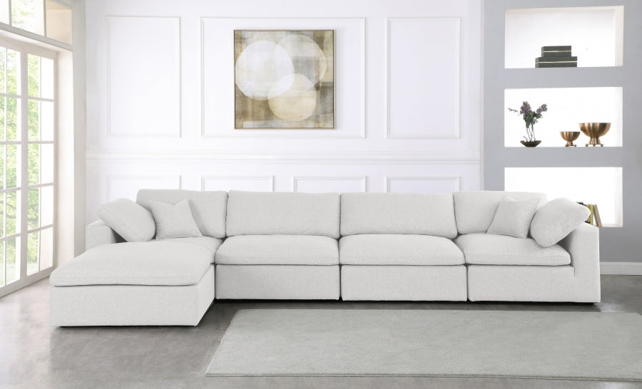 Sectionnel réversible rembourré en duvet Serene Linen Deluxe, confortable comme un nuage
