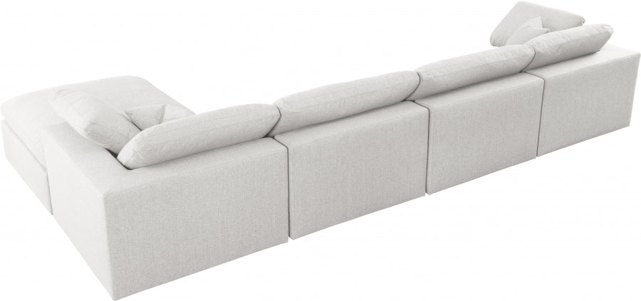 Sectionnel réversible rembourré en duvet Serene Linen Deluxe, confortable comme un nuage