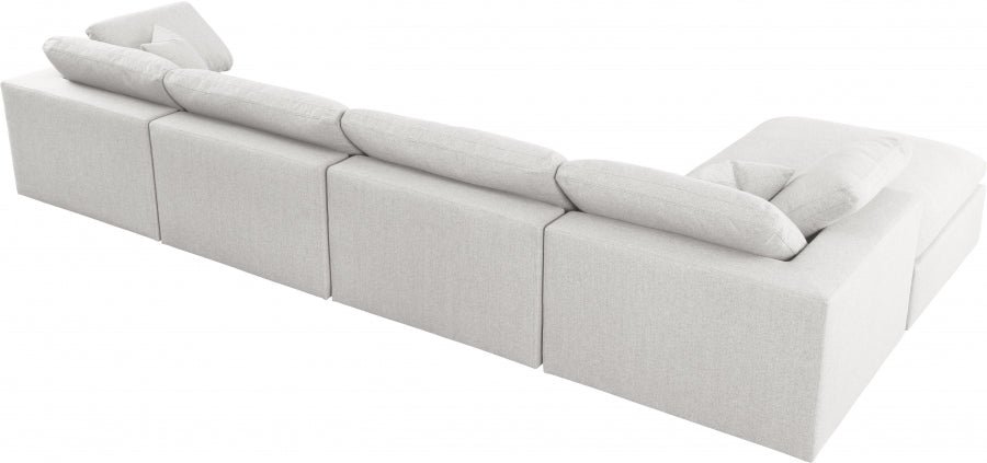 Sectionnel réversible rembourré en duvet Serene Linen Deluxe, confortable comme un nuage