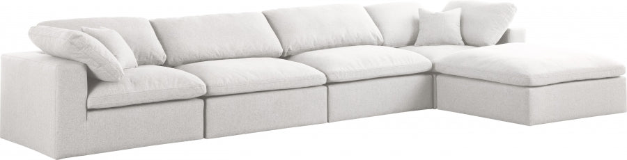 Sectionnel réversible rembourré en duvet Serene Linen Deluxe, confortable comme un nuage