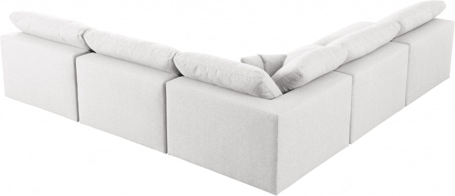 Sectionnel rembourré en duvet Serene Linen Deluxe, confortable comme un nuage