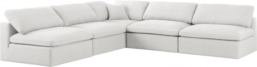 Sectionnel rembourré en duvet Serene Linen Deluxe, confortable comme un nuage