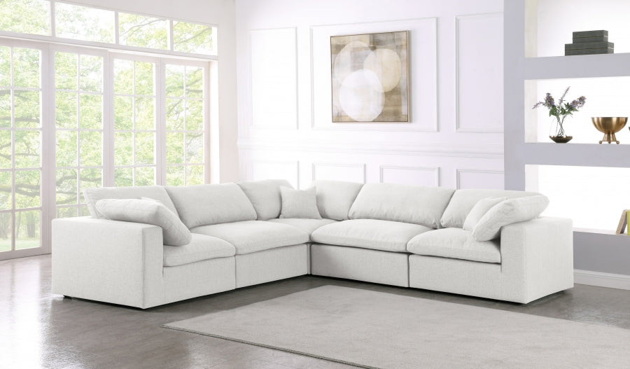 Sectionnel rembourré en duvet Serene Linen Deluxe, confortable comme un nuage