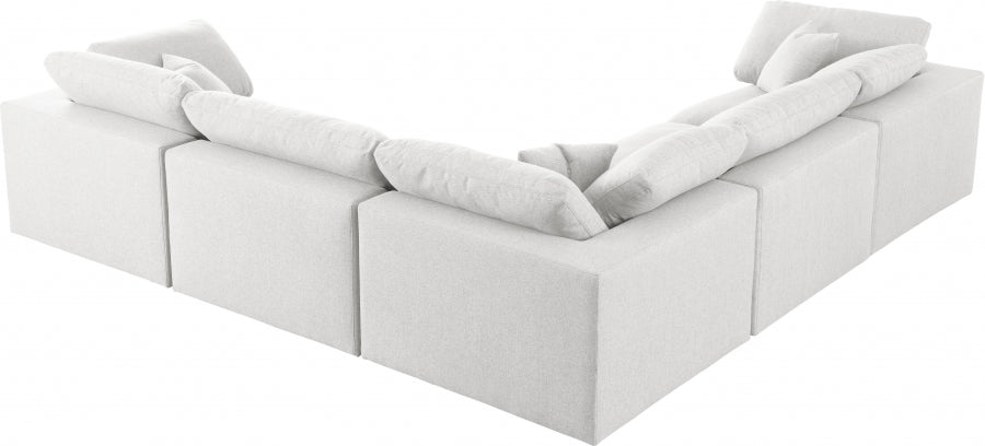 Sectionnel rembourré en duvet Serene Linen Deluxe, confortable comme un nuage