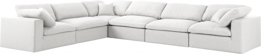 Sectionnel réversible rembourré en duvet Serene Linen Deluxe, confortable comme un nuage