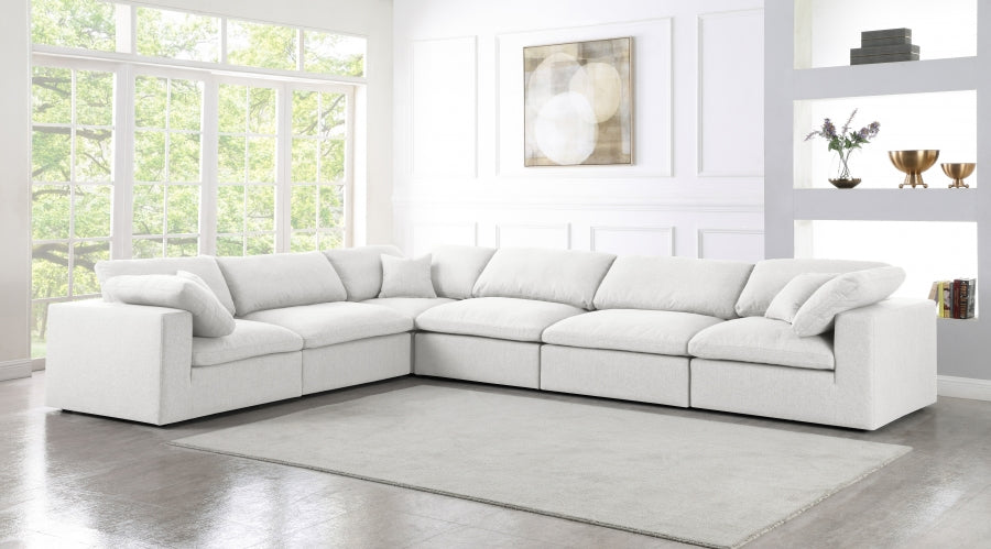 Sectionnel réversible rembourré en duvet Serene Linen Deluxe, confortable comme un nuage
