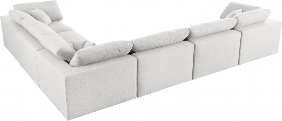 Sectionnel réversible rembourré en duvet Serene Linen Deluxe, confortable comme un nuage