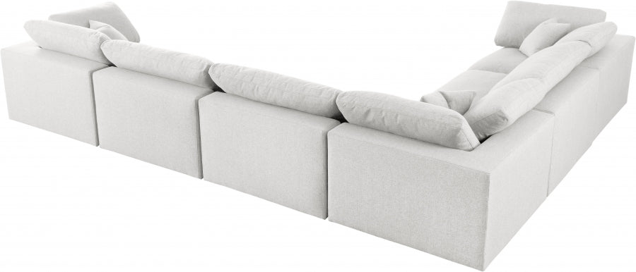 Sectionnel réversible rembourré en duvet Serene Linen Deluxe, confortable comme un nuage