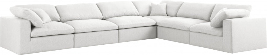 Sectionnel réversible rembourré en duvet Serene Linen Deluxe, confortable comme un nuage
