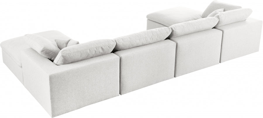 Sectionnel rembourré en duvet Serene Linen Deluxe, confortable comme un nuage