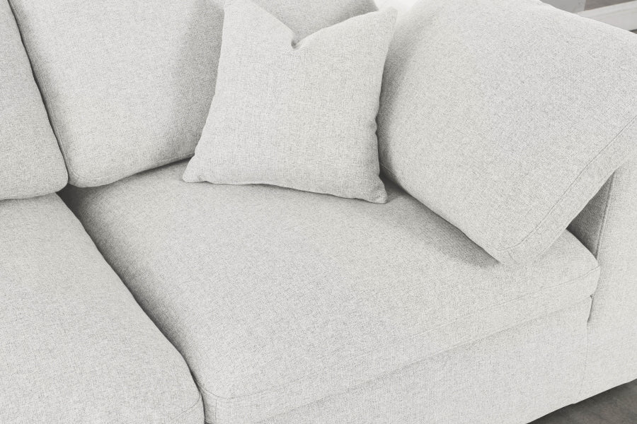 Sectionnel rembourré en duvet Serene Linen Deluxe, confortable comme un nuage