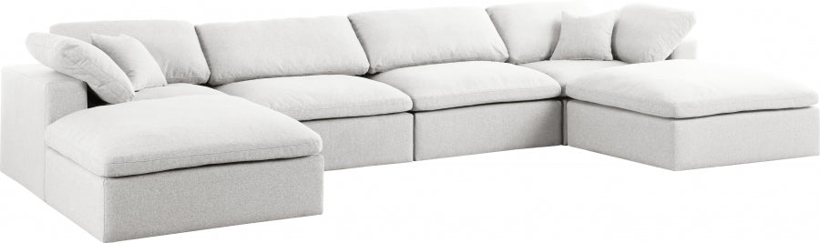 Sectionnel rembourré en duvet Serene Linen Deluxe, confortable comme un nuage