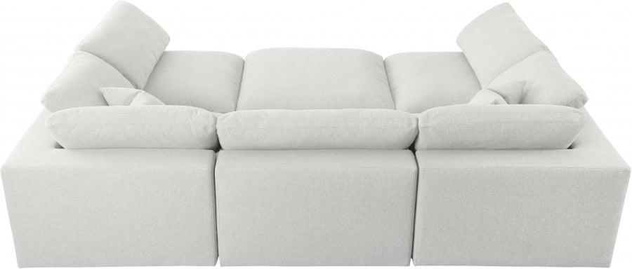 Sectionnel rembourré en duvet Serene Linen Deluxe, confortable comme un nuage