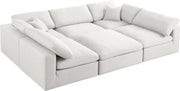 Sectionnel rembourré en duvet Serene Linen Deluxe, confortable comme un nuage