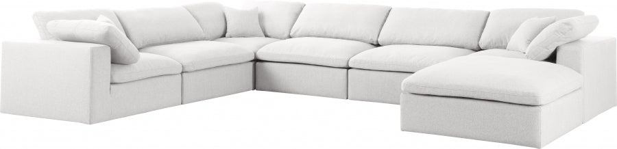 Sectionnel réversible rembourré en duvet Serene Linen Deluxe, confortable comme un nuage