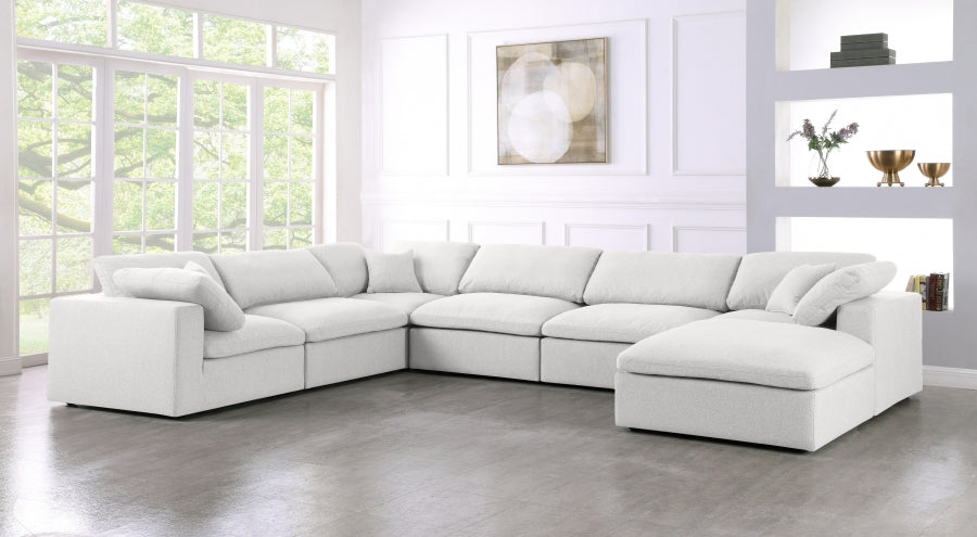Sectionnel réversible rembourré en duvet Serene Linen Deluxe, confortable comme un nuage
