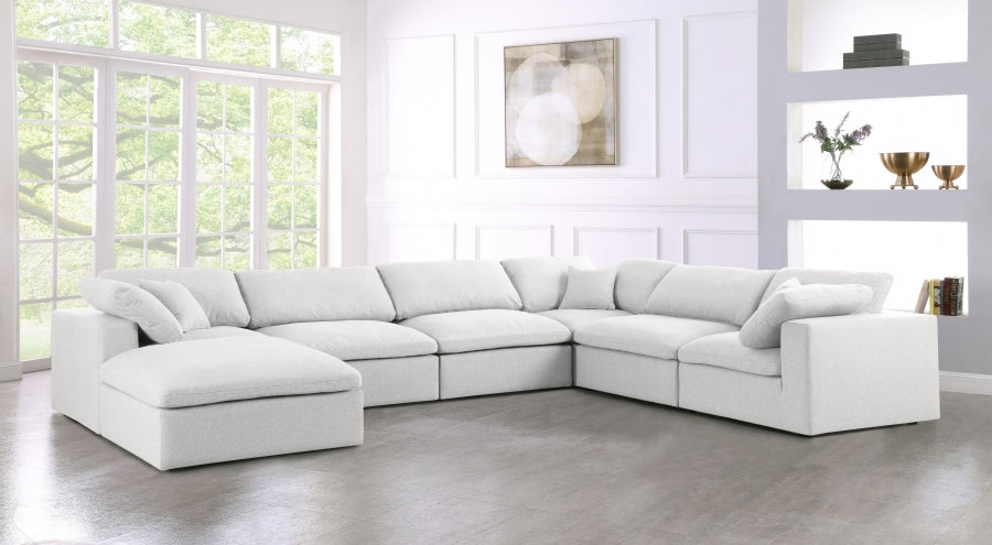Sectionnel réversible rembourré en duvet Serene Linen Deluxe, confortable comme un nuage