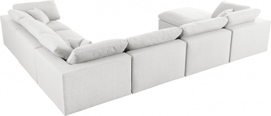 Sectionnel réversible rembourré en duvet Serene Linen Deluxe, confortable comme un nuage