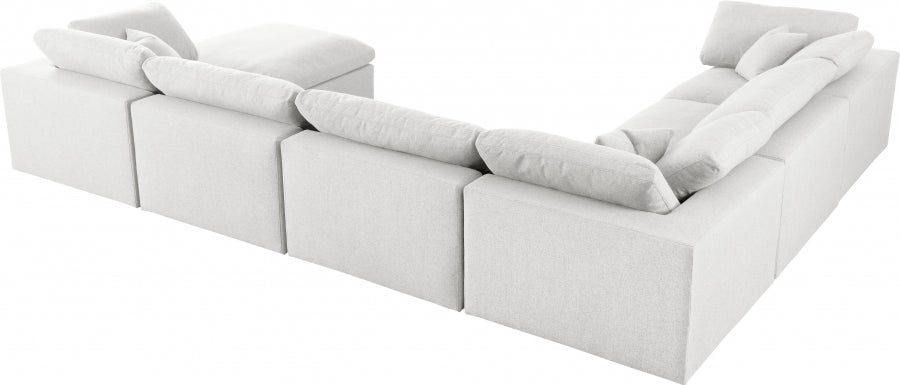 Sectionnel réversible rembourré en duvet Serene Linen Deluxe, confortable comme un nuage