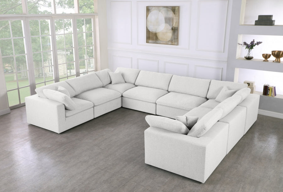 Sectionnel rembourré en duvet Serene Linen Deluxe, confortable comme un nuage