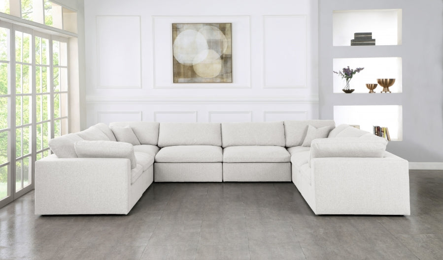Sectionnel rembourré en duvet Serene Linen Deluxe, confortable comme un nuage