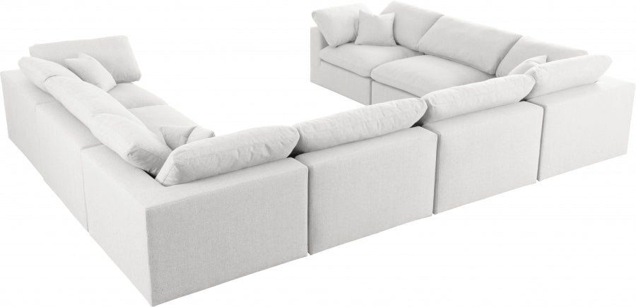 Sectionnel rembourré en duvet Serene Linen Deluxe, confortable comme un nuage