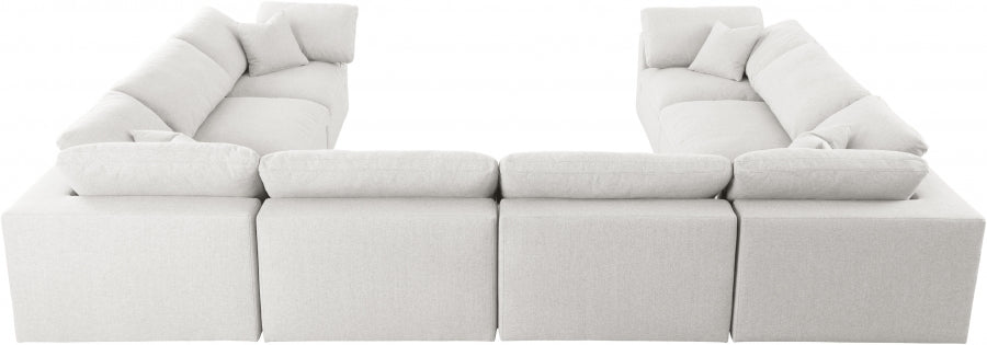 Sectionnel rembourré en duvet Serene Linen Deluxe, confortable comme un nuage
