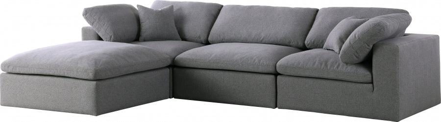 Sectionnel réversible rembourré en duvet Serene Linen Deluxe, confortable comme un nuage