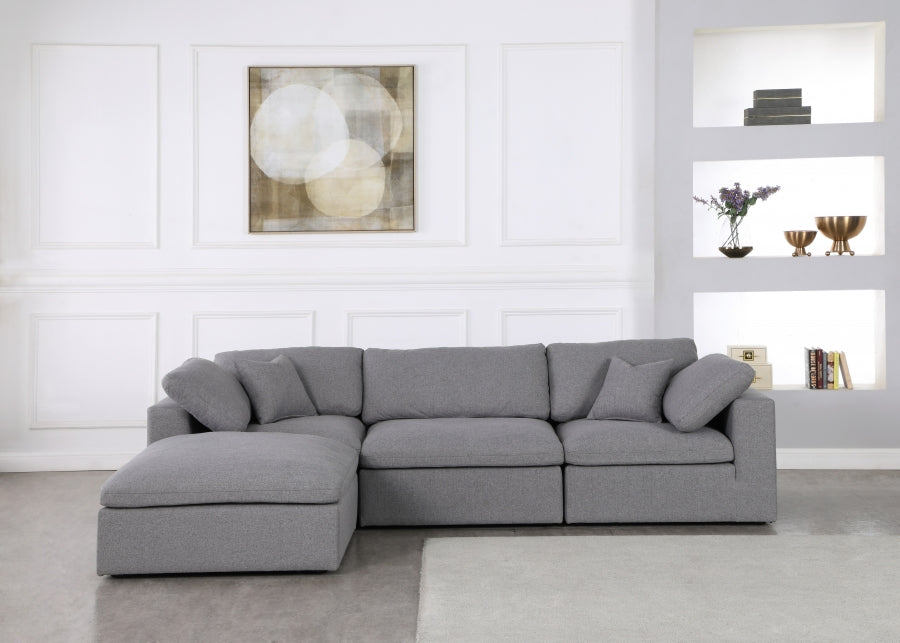 Sectionnel réversible rembourré en duvet Serene Linen Deluxe, confortable comme un nuage