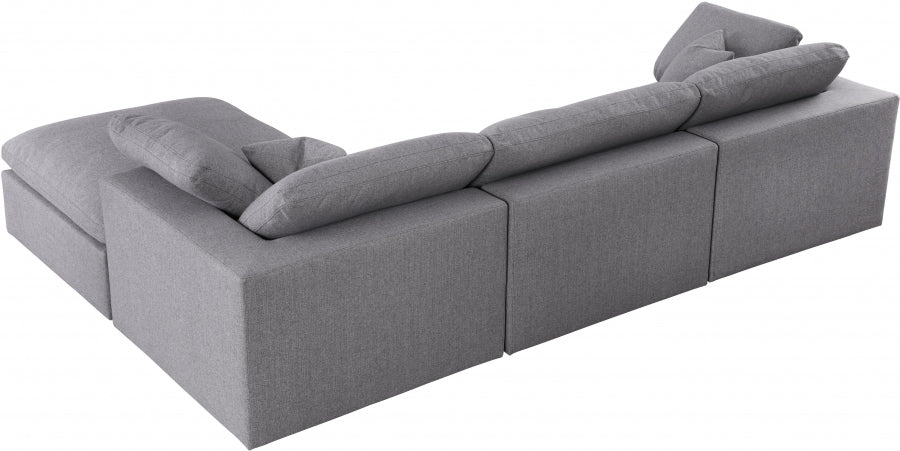 Sectionnel réversible rembourré en duvet Serene Linen Deluxe, confortable comme un nuage